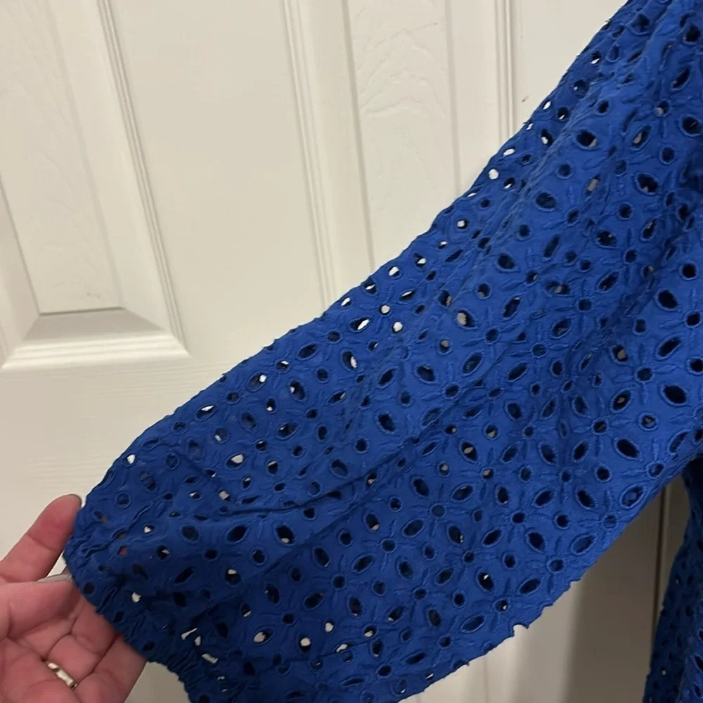 Lauren Ralph Lauren Eyelet Off-The-Shoulder Plus Blouse - Picture 4 of 8